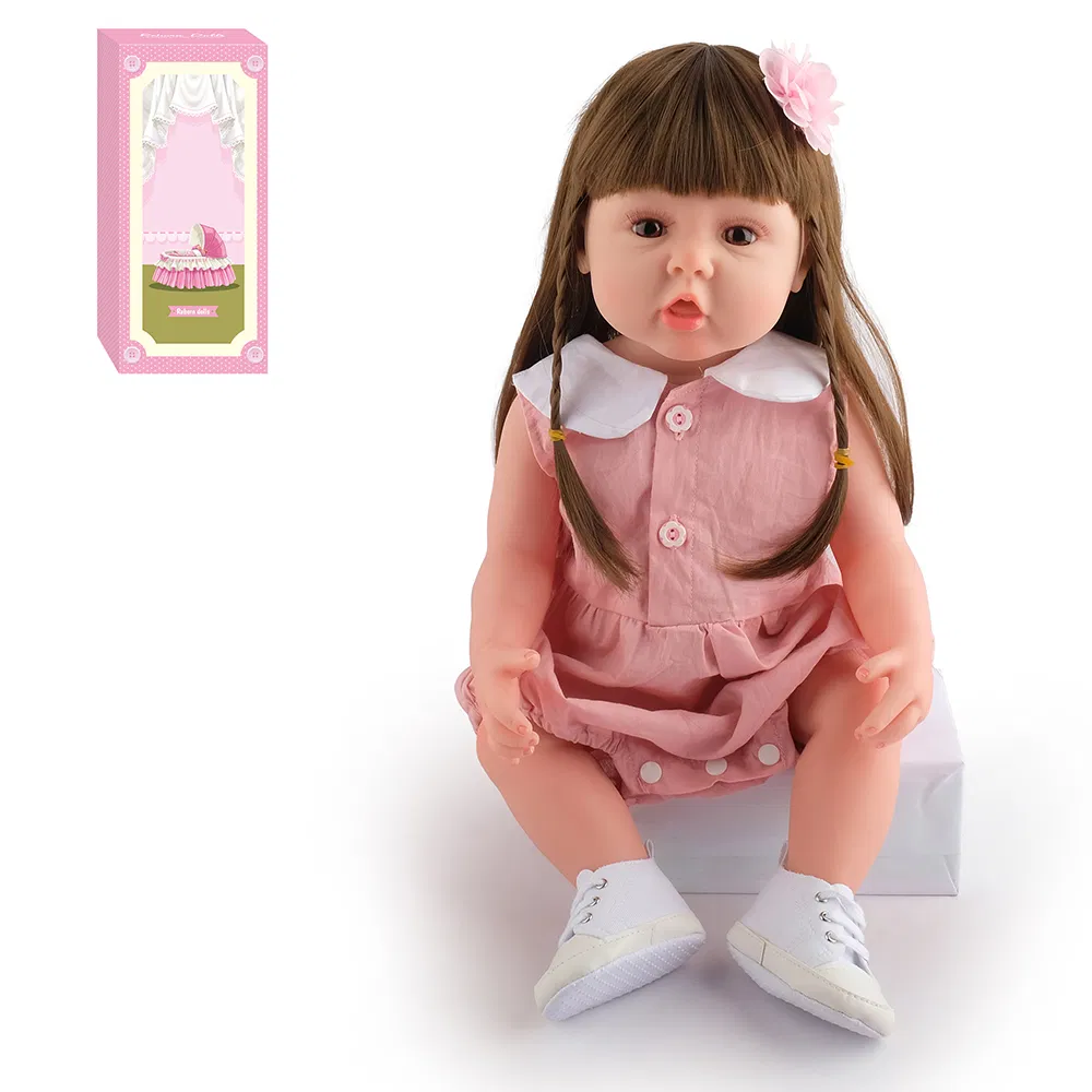 Brinquedo Criativo de Plástico para Crianças, Novo Lançamento, Atacado, Brinde Promocional, Brinquedo de Faz de Conta para Bebês 55cm Brinquedos de Boneca para Recém-Nascidos