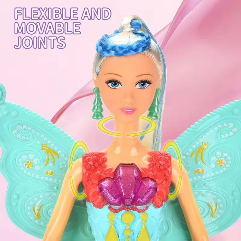 11.5 Boneca de Princesa Fada Flor de 10 cm, Boneca de Plástico Fashion Portátil para Meninas