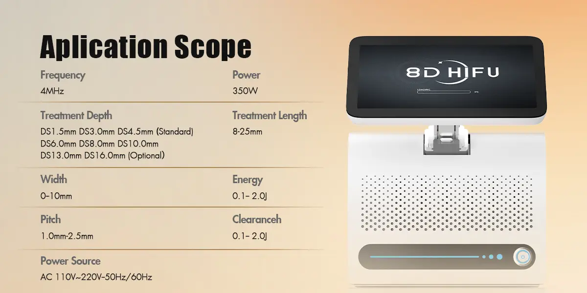 8D Hifu 3 IN 1 Machine Specifications