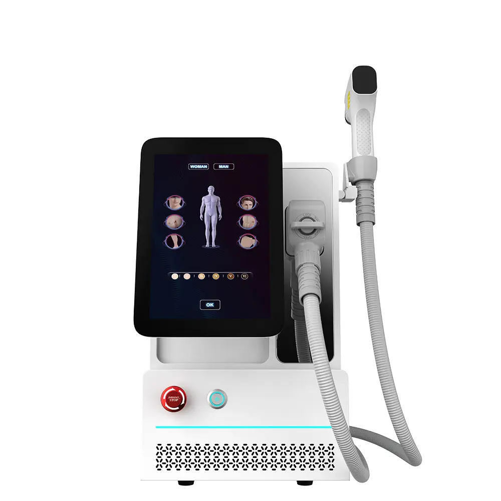 Portable triple wavelength diode laser hair removal machine