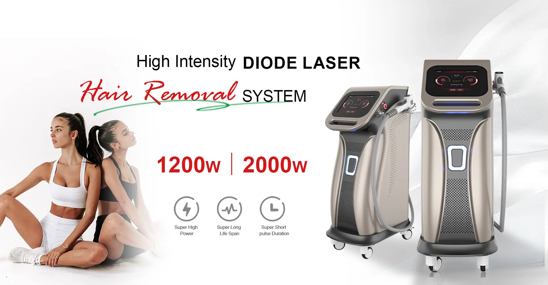 2000W 808nm Diode Laser Hair Removal Machine