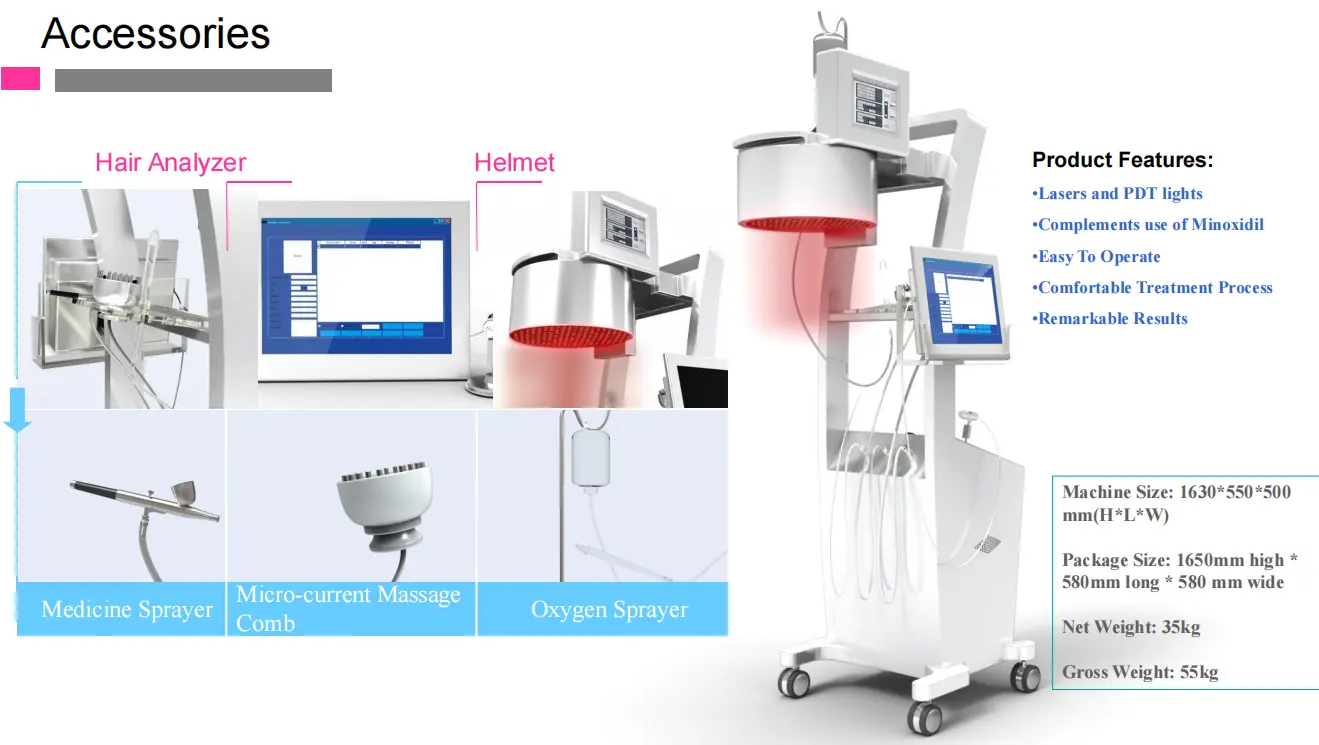 Laser hair growth machine overview
