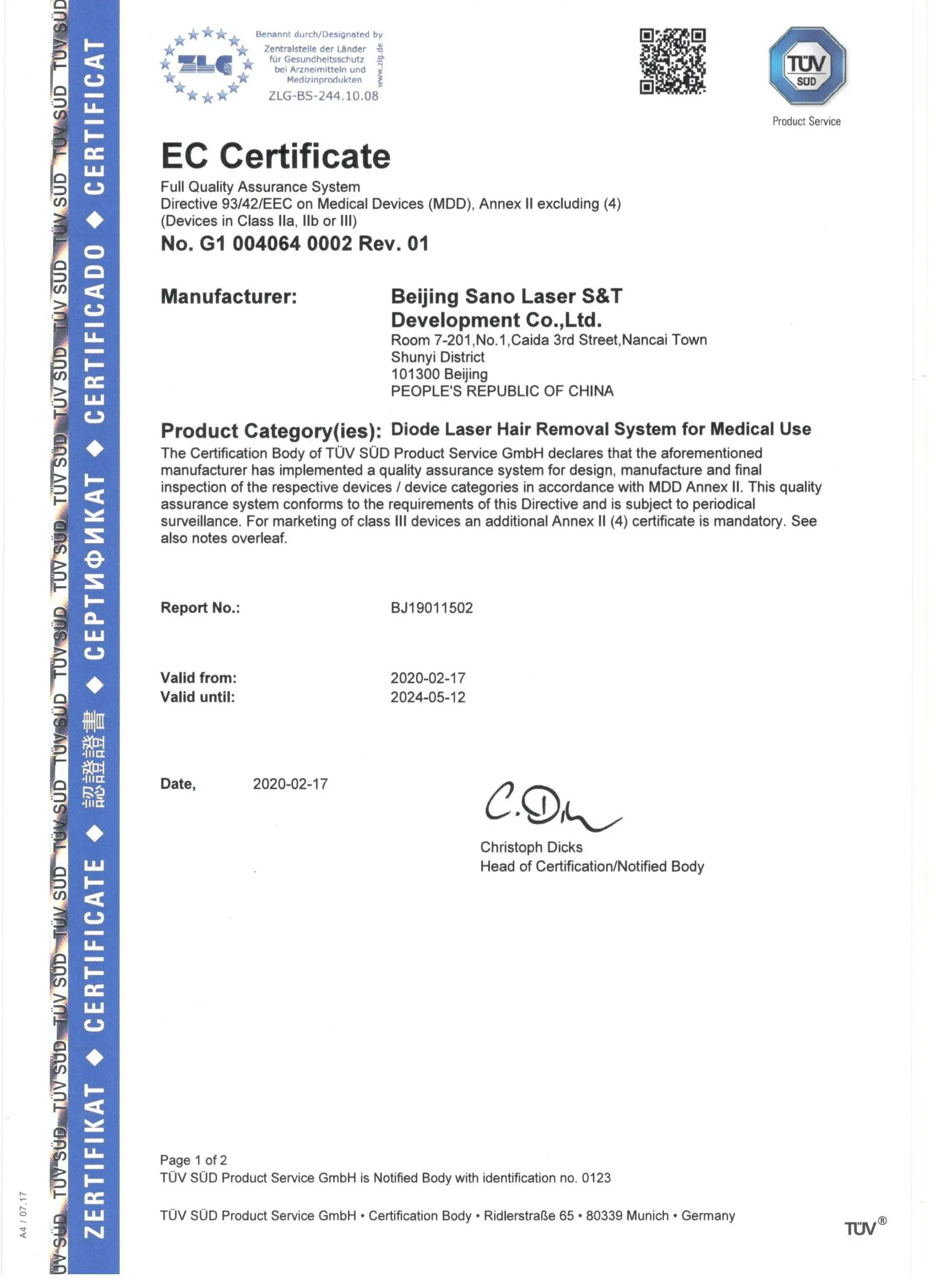 Medical CE Certificate