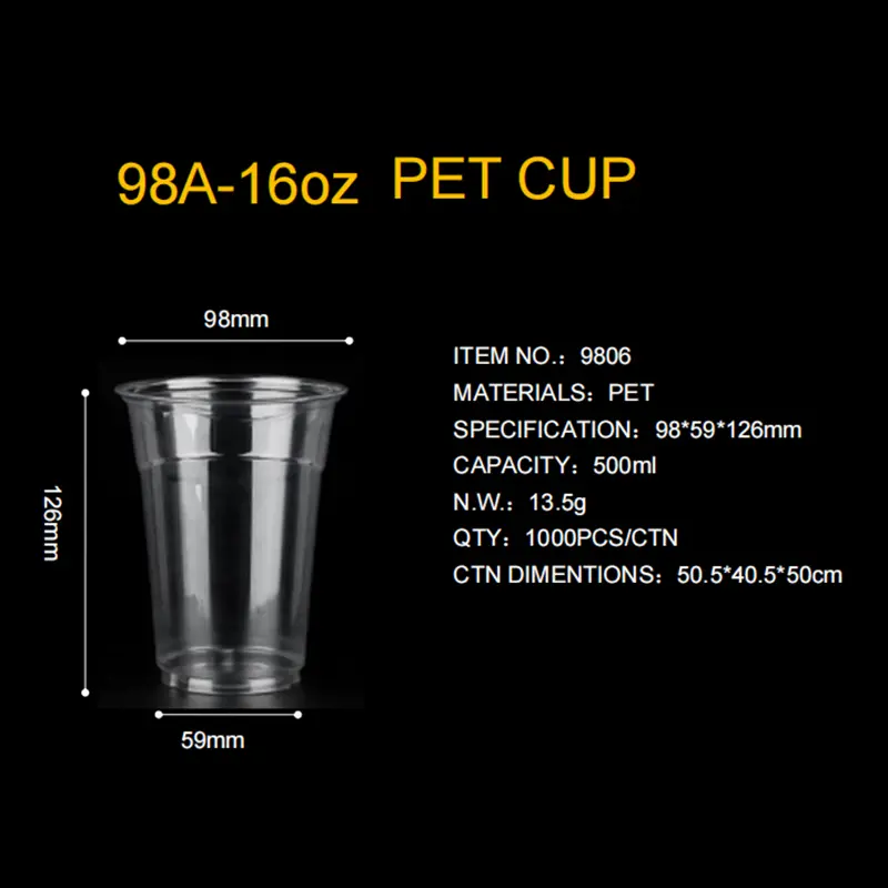 China Personalized PET Cold Drink Cups from China Suppliers - High Transparency and Durability from Our Factory Supplier, Suppliers
