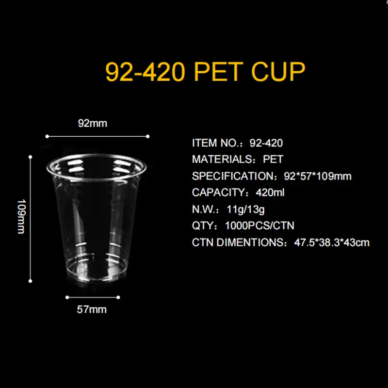 Custom Personalized 92420OZ PET Cold Drink Cups - High Transparency, Durable, Eco-Friendly | China Suppliers & Factory Manufacturer, Supplier