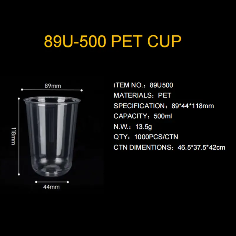 Custom 89,500ounces of PETU plastics Cold drink cups with customizable printing Supplier, Factories
