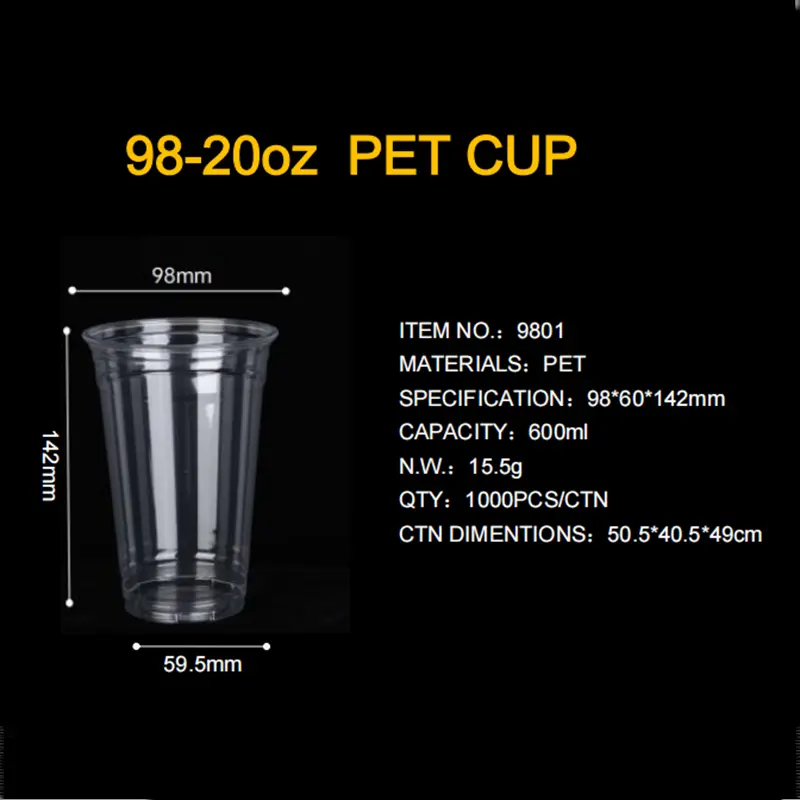 Custom Personalized PET Cold Drink Cups - High Transparency, Durable, Eco-Friendly | China Suppliers & Factory Manufacturer, Suppliers