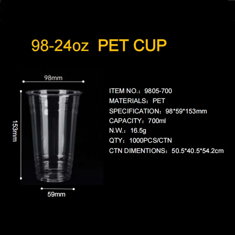 Custom High Transparency 9824OZ PET Cold Drink Cups - Personalized from China Suppliers & Factory Manufacturer, Factory