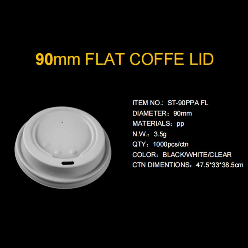 China PP90 flat mouth three point coffee lid can withstand high temperatures Suppliers, Factories
