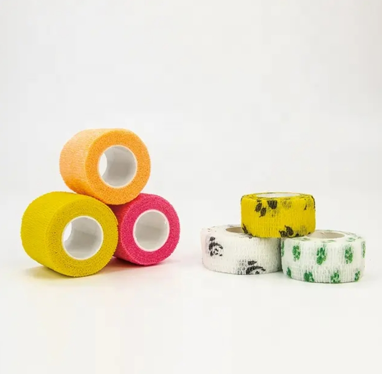 Soft and Secure Self-Adhesive Vet Bandage Perfect for Animals No Hair Pulling