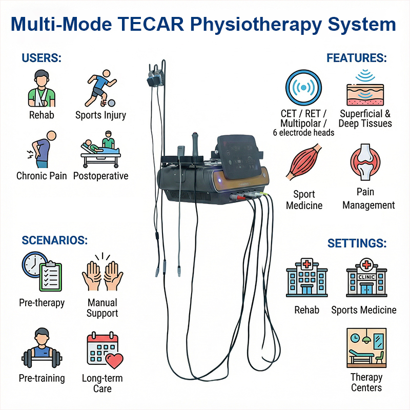 Tecar Therapy Machine for Rehabilitation and Sports Injury Recovery
