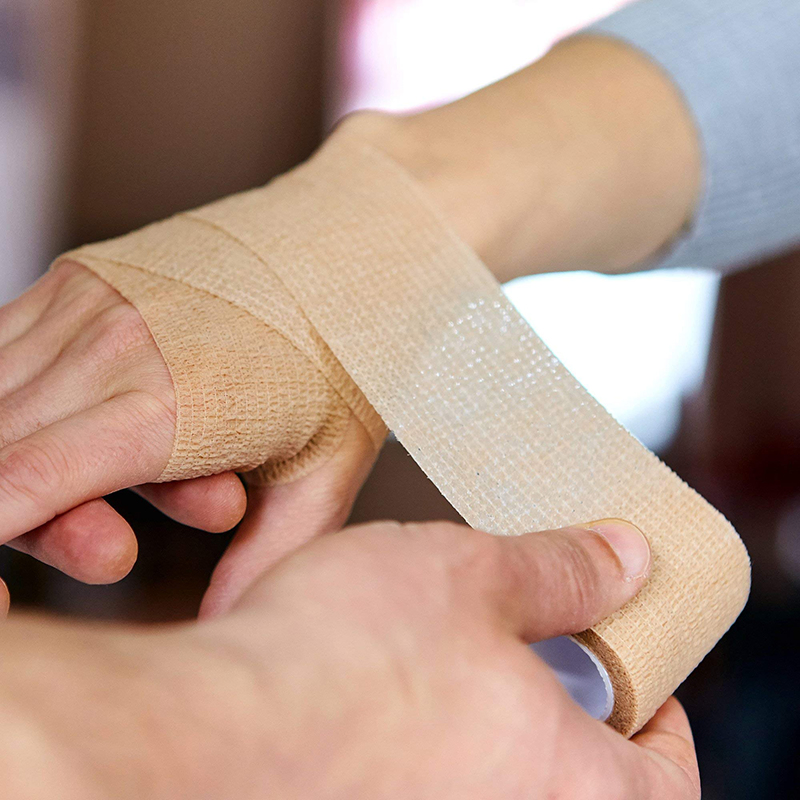 Non-Woven Waterproof Athletic Sports Tape Elastic Self-Adhesive Cohesive Bandage Wrap