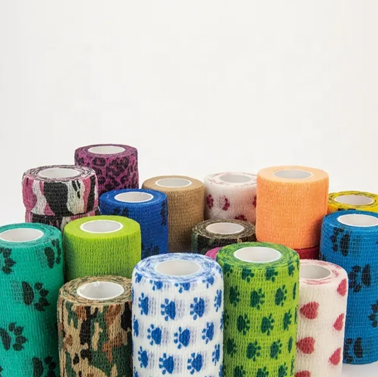 Soft and Secure Self-Adhesive Vet Bandage Perfect for Animals No Hair Pulling