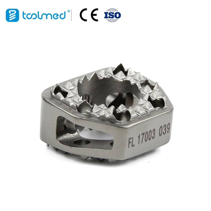 Toolmed Orthopedic Spine Titanium Mesh Cage Titanium Cervical Cage (Wedge-shaped) Attractive Price Implants Materials