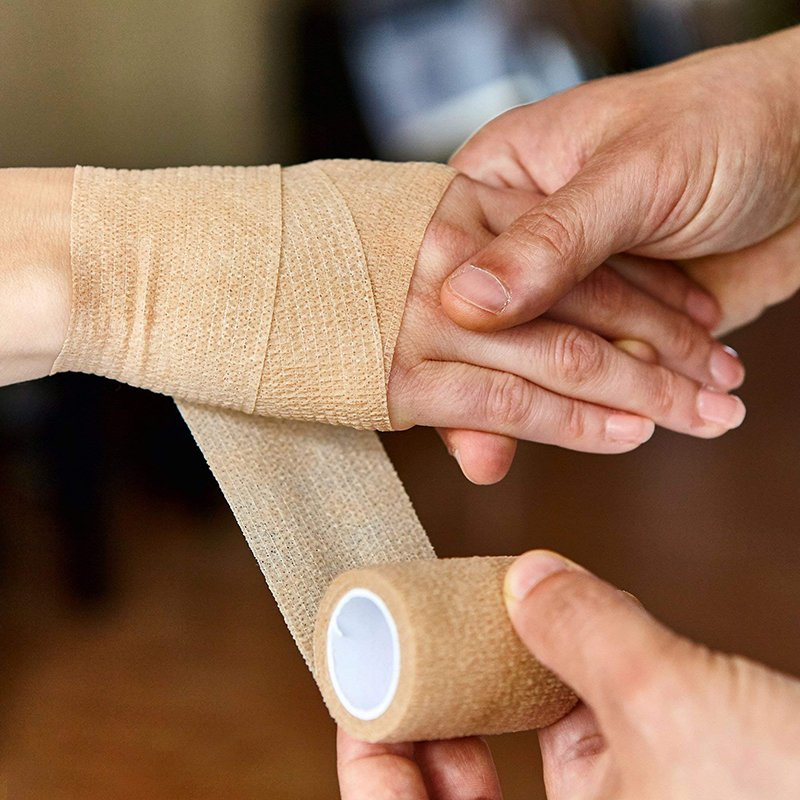 Non-Woven Waterproof Athletic Sports Tape Elastic Self-Adhesive Cohesive Bandage Wrap