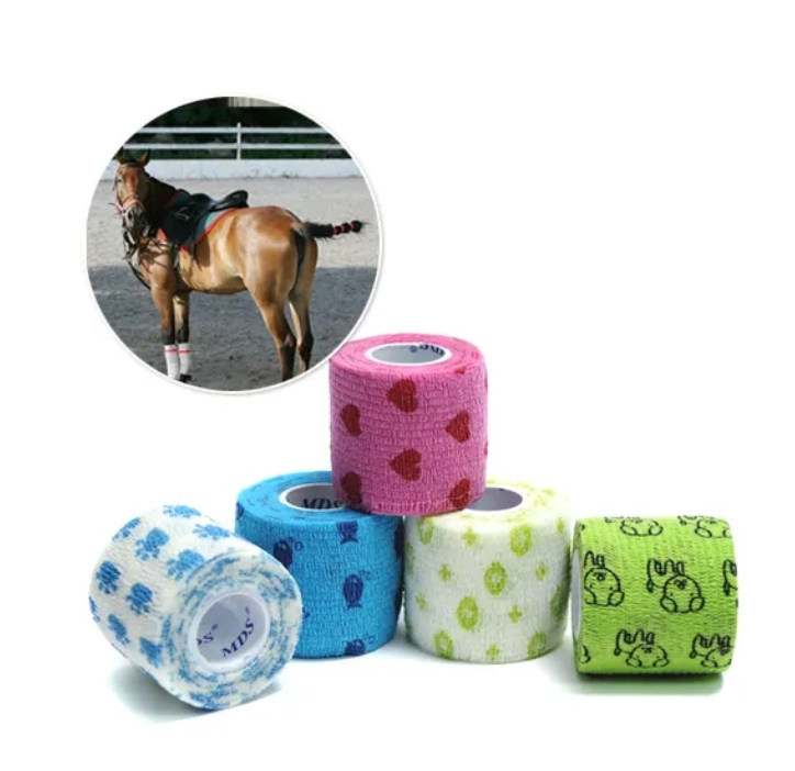 Breathable Self-Adhesive Vet Wrap Ideal for Dressing Retention and Post-Operative Care