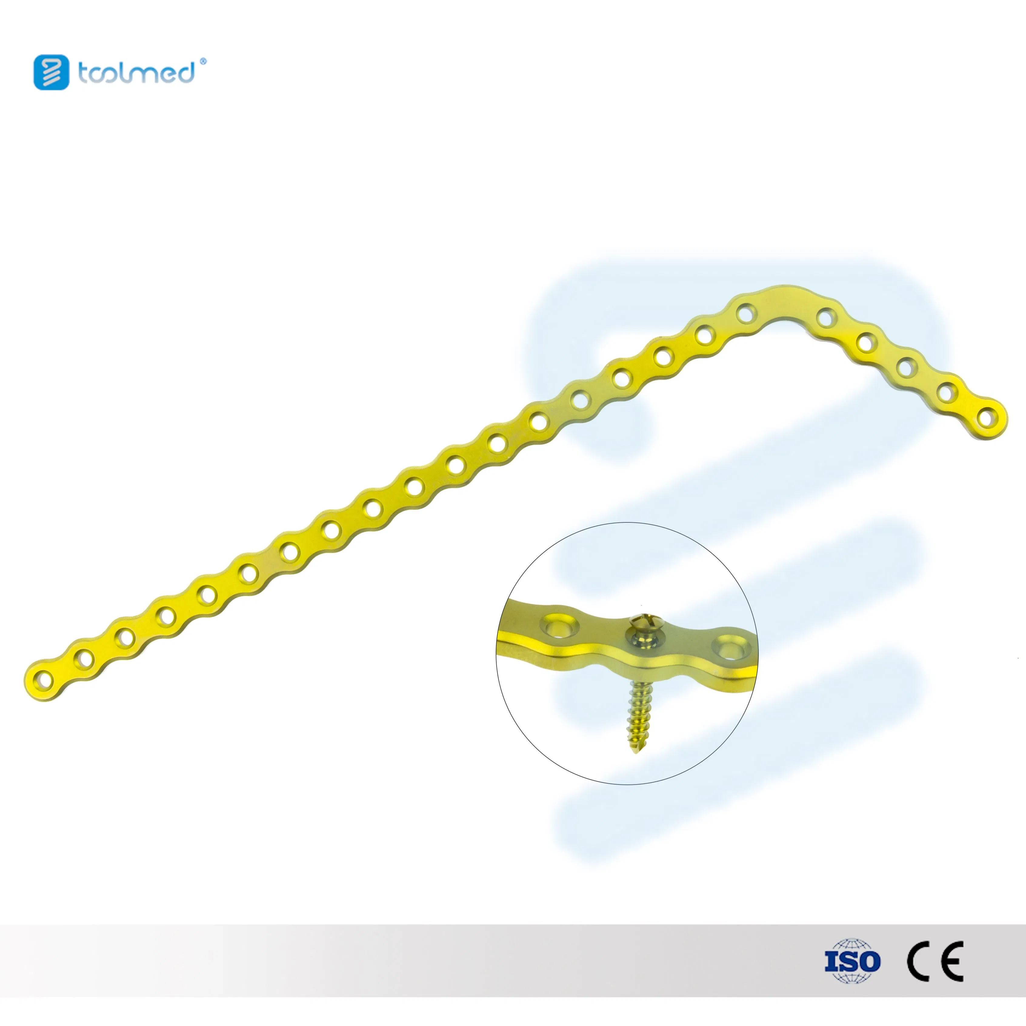 Orthopedic Cmf Surgical Mini Locking Plate 2.4mm Pure Titanium Implant Maxillofacial L Type Interventional Materials