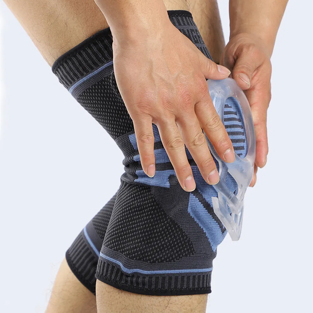 Sport Brace Pain Relief Elastic Nylon Silicon Knee Support Padded Wyz18327