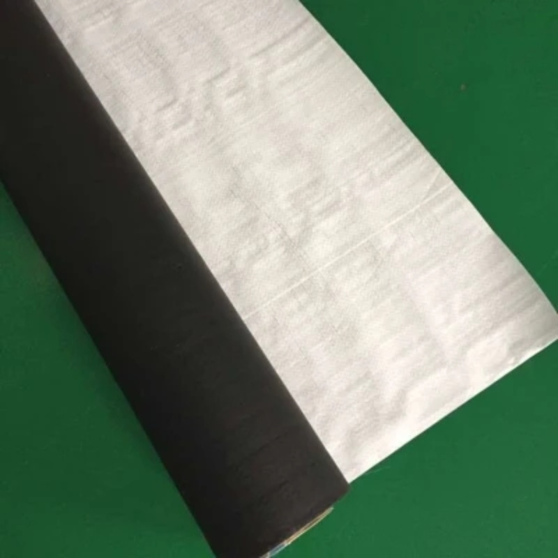 Manufacture Factory Black PE Laminate White Weave Woven Fabric as Package Materials