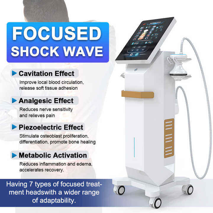 Professional EMS Shockwave Therapy Machine 2 in 1 for Muscle Stimulation and Sports Injury Recovery Electric Muscle Stimulation Device