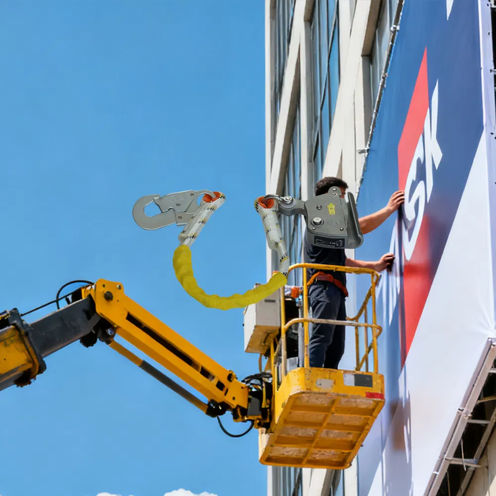 Advanced Fall Arrest System with T-Rail Profiles and Wire Rope Prevention