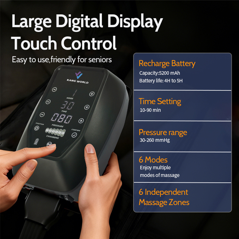 6-Chamber Air Pressure Therapy System for Lymphedema, Dvt Prevention &amp; Post-Surgery Swelling