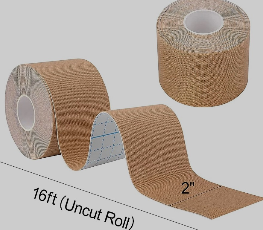 Kinesiology Tape- Therapeutic Tape That's Applied Strategically to The Body to Provide Support, Lessen Pain, Reduce Swelling