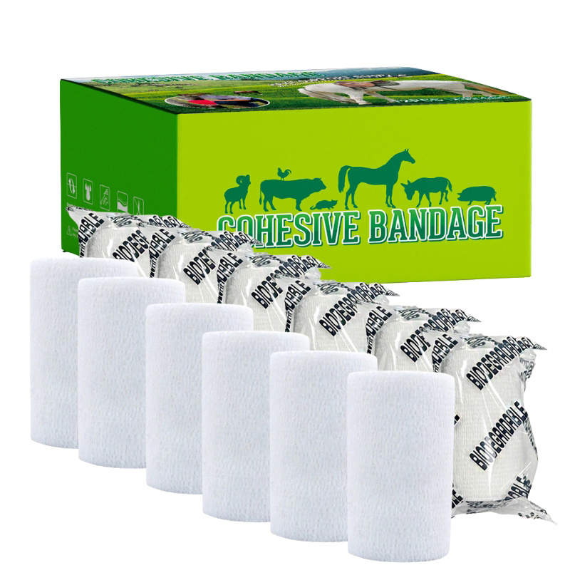 Wholesale High Quality Biodegradable Cattle Adhesive Bandages Biodegradable Cohesive Bandage for Horse Hoof Care