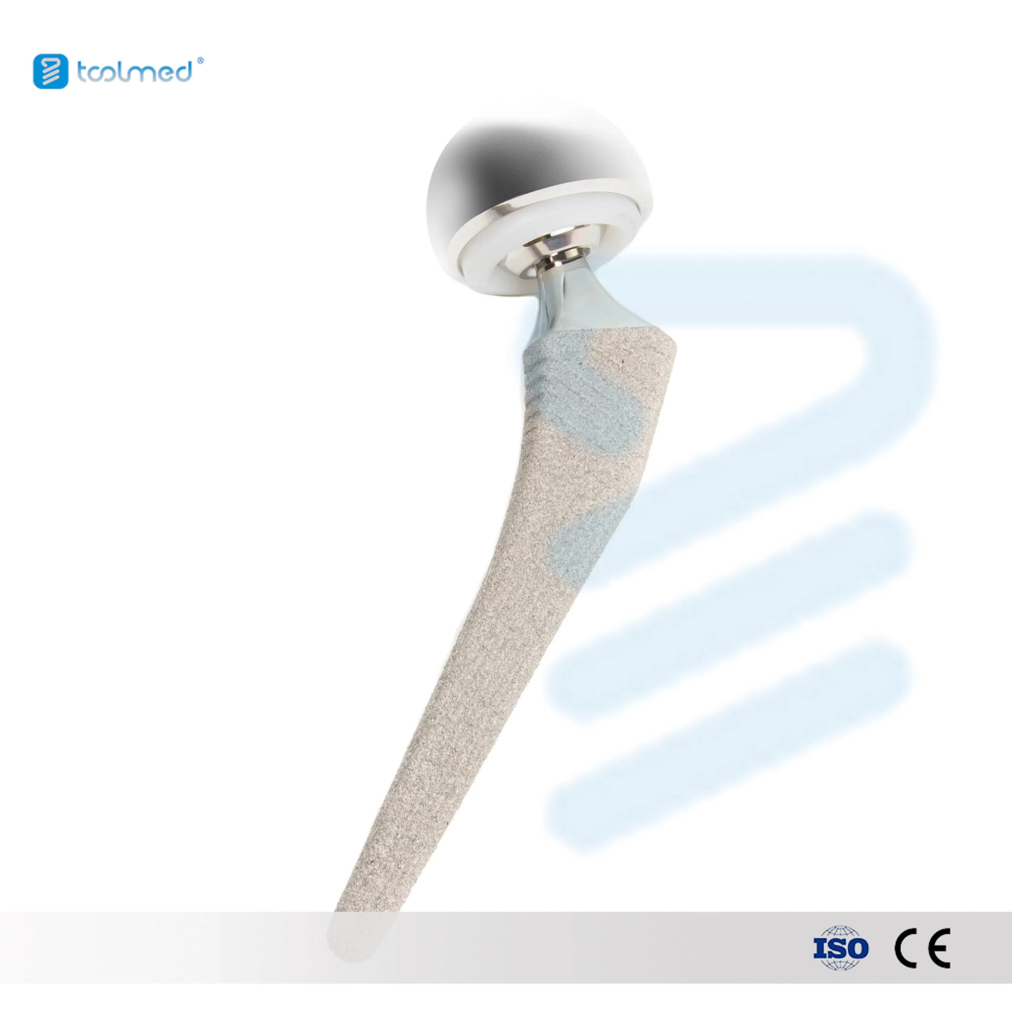 Total Hip Replacement Prosthesis Corail Femoral Stem, Artificial Hip Joint System Titanium Hip Joint Prosthesis Implant