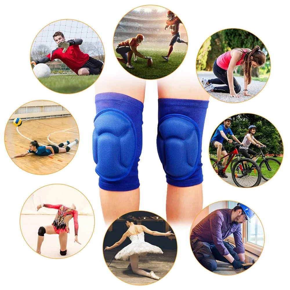 Knee Protector High Stretchy Knee Protection Reble Professional Crashproof Knee Support for Sports Black