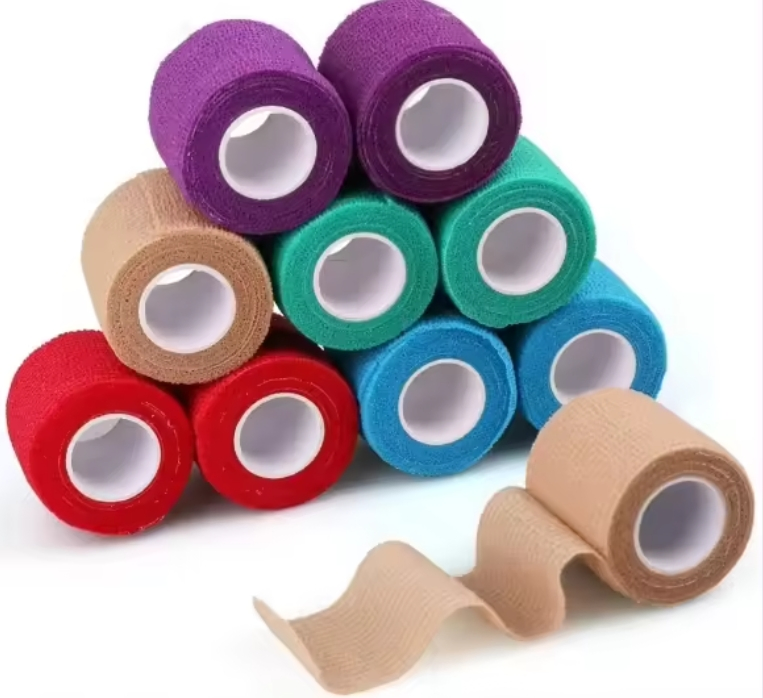 Natural Rubber Vet Wrap Non-Slip and Gentle on Animal Fur Available in Various Colors