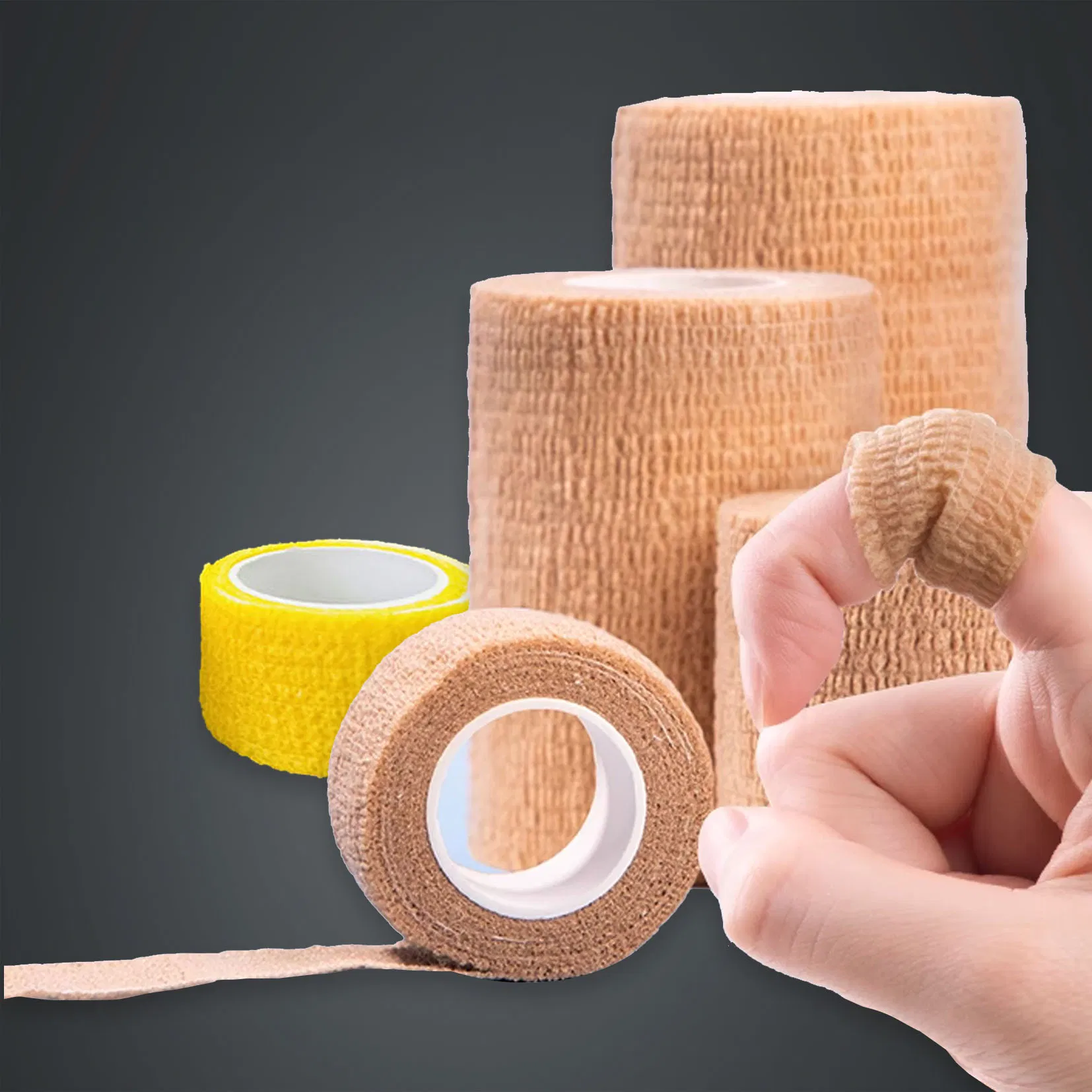 Wound Care Dressing Fixation Non-Woven Self Adhesive Elastic Bandage Finger Wrist and Ankle Vet Wrap