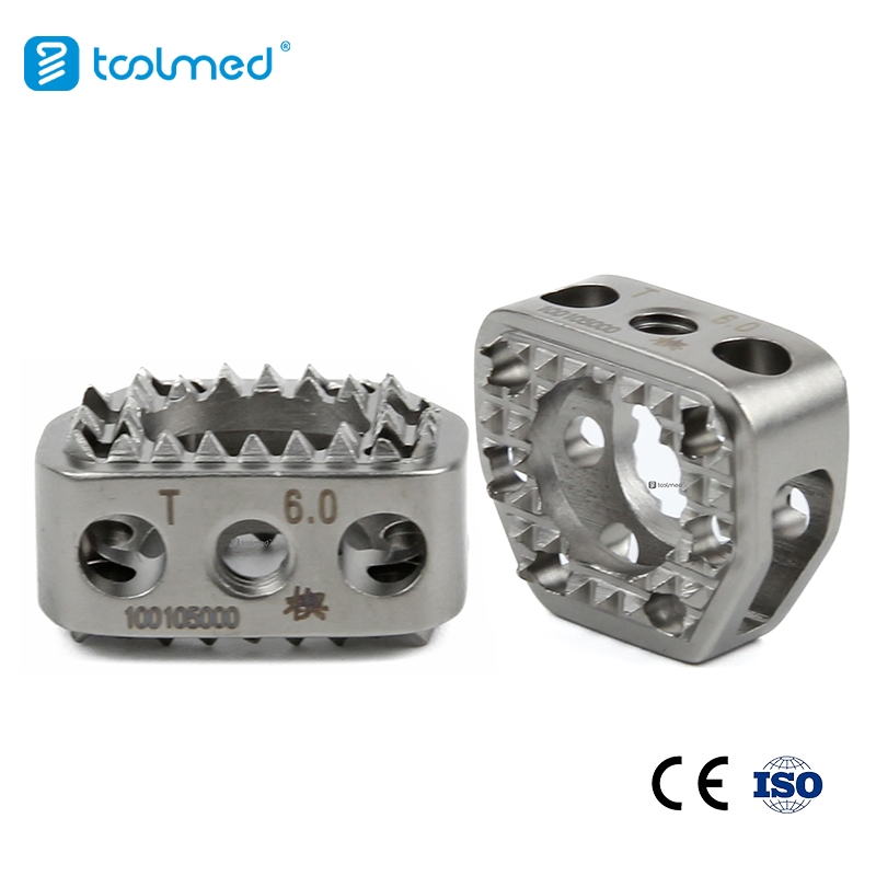 Toolmed Orthopedic Spine Titanium Mesh Cage Titanium Cervical Cage (Wedge-shaped) Attractive Price Implants Materials