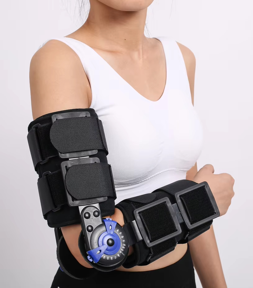 Hinged Elbow Hinge Arm Brace Immobilizer Stabilizer Splint Injury Recovery Support Support ROM Adjustable Elbow Imobilizer