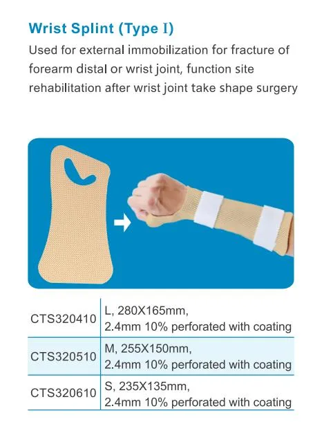 Wrist Splint Thermoplastic Splinting Material