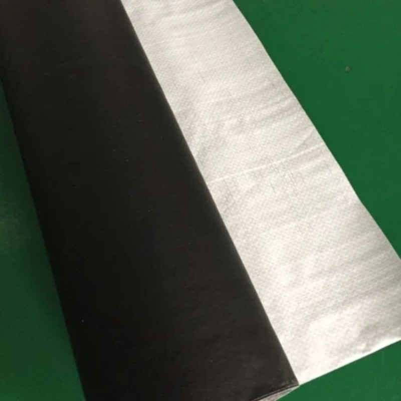Manufacture Factory Black PE Laminate White Weave Woven Fabric as Package Materials