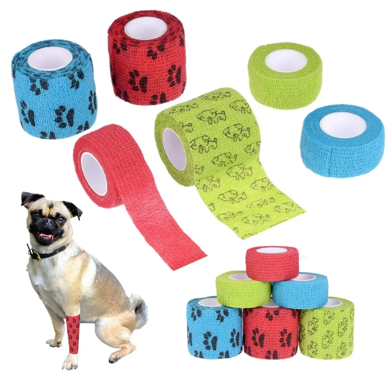 Breathable Self-Adhesive Vet Wrap Ideal for Dressing Retention and Post-Operative Care