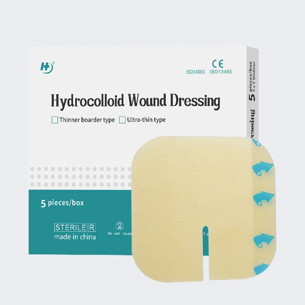 Waterproof Self Adhesive Hydrocolloid Wound Dressing Hydrocolloid Patch Bandages for Bed Sore Catheter Fixation