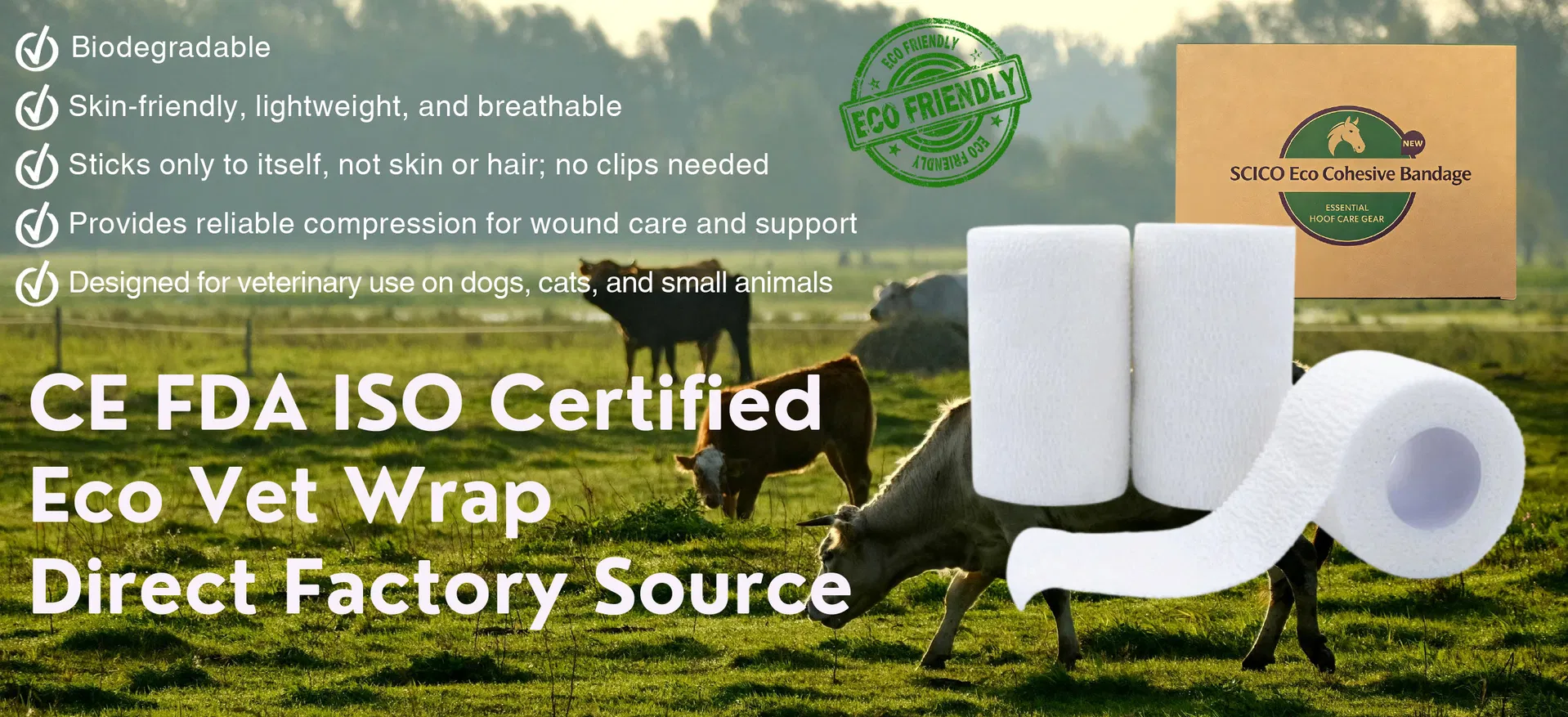 Biodegradable Self-Adherent Bandage Wrap