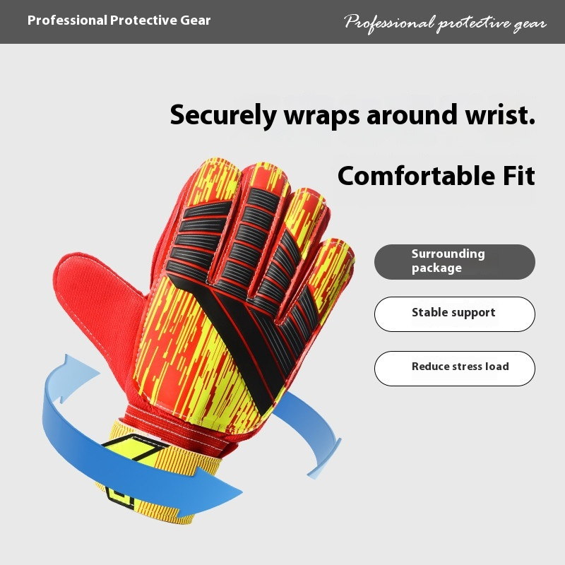 Customized Football Goalkeeper Gloves Professional Goalkeeper Protection Training Anti Slip Wear Resistant Latex Sports Match Protective Equipment