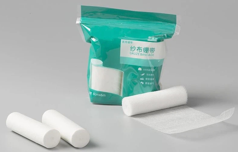 Absorbent Hemostyptic Gauze Bandage 100% Cotton Gauze Roll for Surgical Dressing Trauma Care Wound Dressing