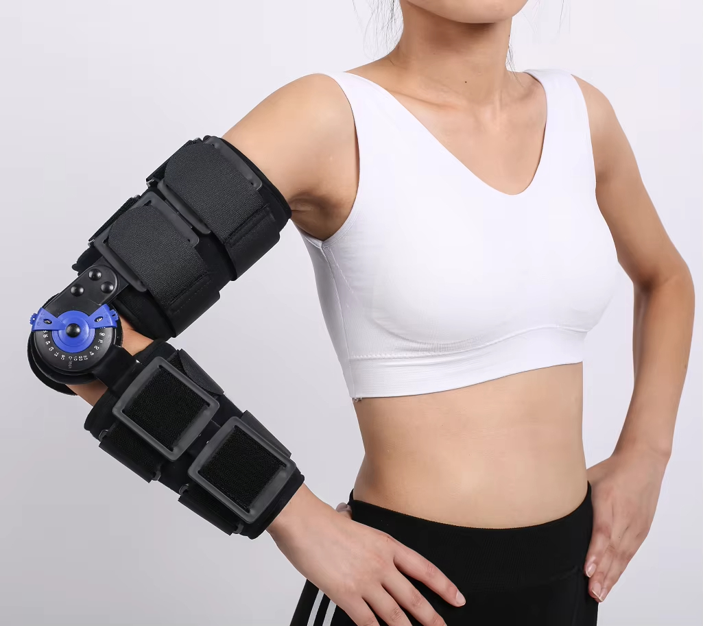 Hinged Elbow Hinge Arm Brace Immobilizer Stabilizer Splint Injury Recovery Support Support ROM Adjustable Elbow Imobilizer