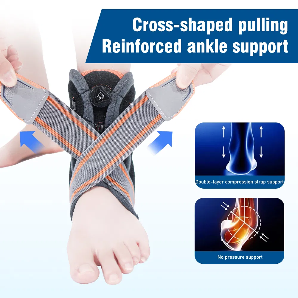 Knob - Adjustable Cross - Compression Ankle Brace - Sports Protection &amp; Injury Recovery