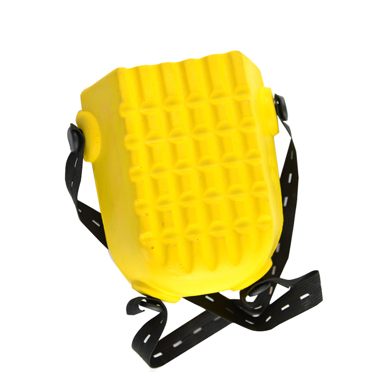 kN026 Yellow Adjustable Straps Breathable Garden Work Industrial Sports Running Mining Protection Light Weight Foam Safety Professional High Quality Knee Pads
