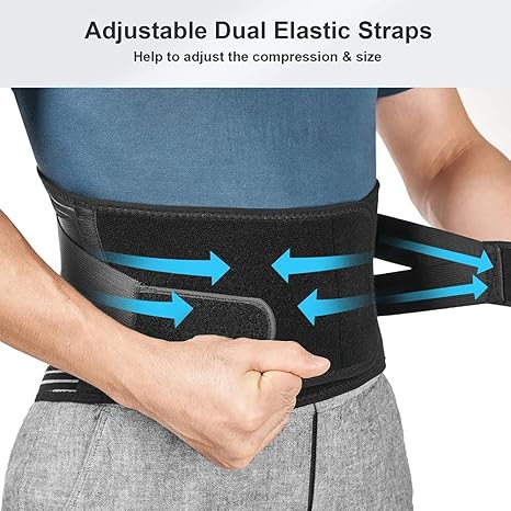 Waist Support Belt Lower Back Brace with Double Elastic Straps Wbb19930
