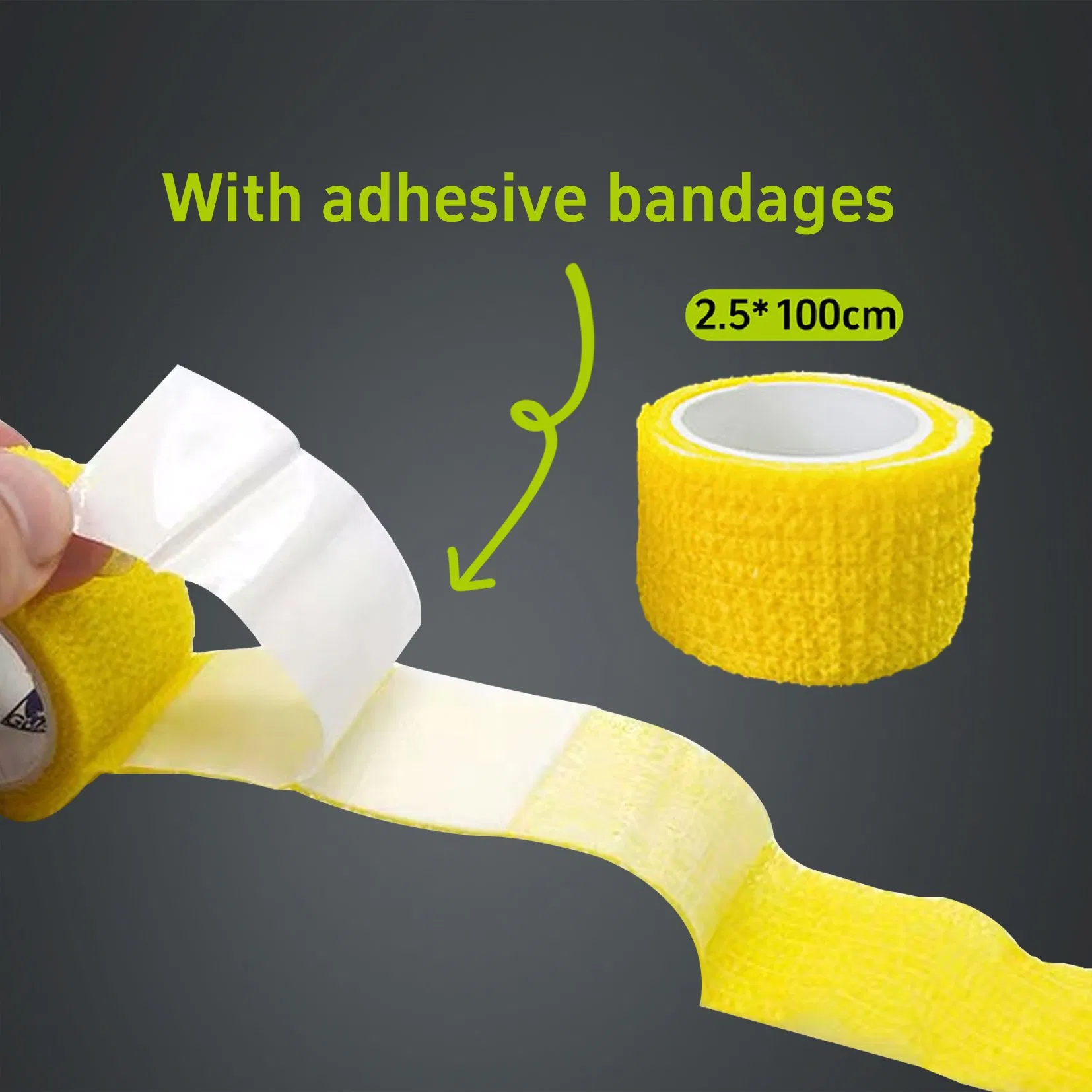 Wound Care Dressing Fixation Non-Woven Self Adhesive Elastic Bandage Finger Wrist and Ankle Vet Wrap