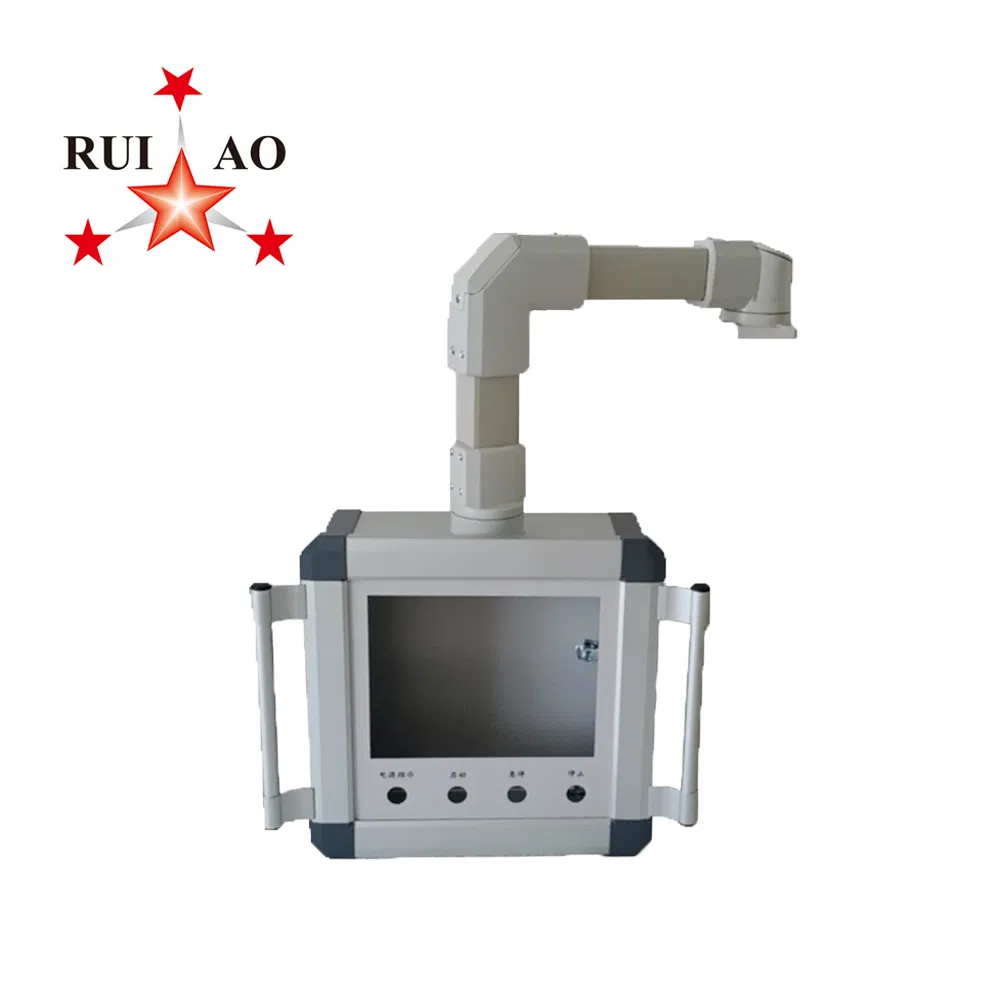 CNC Machine Tool Support - Silver Gray Cantilever Control Box Solution