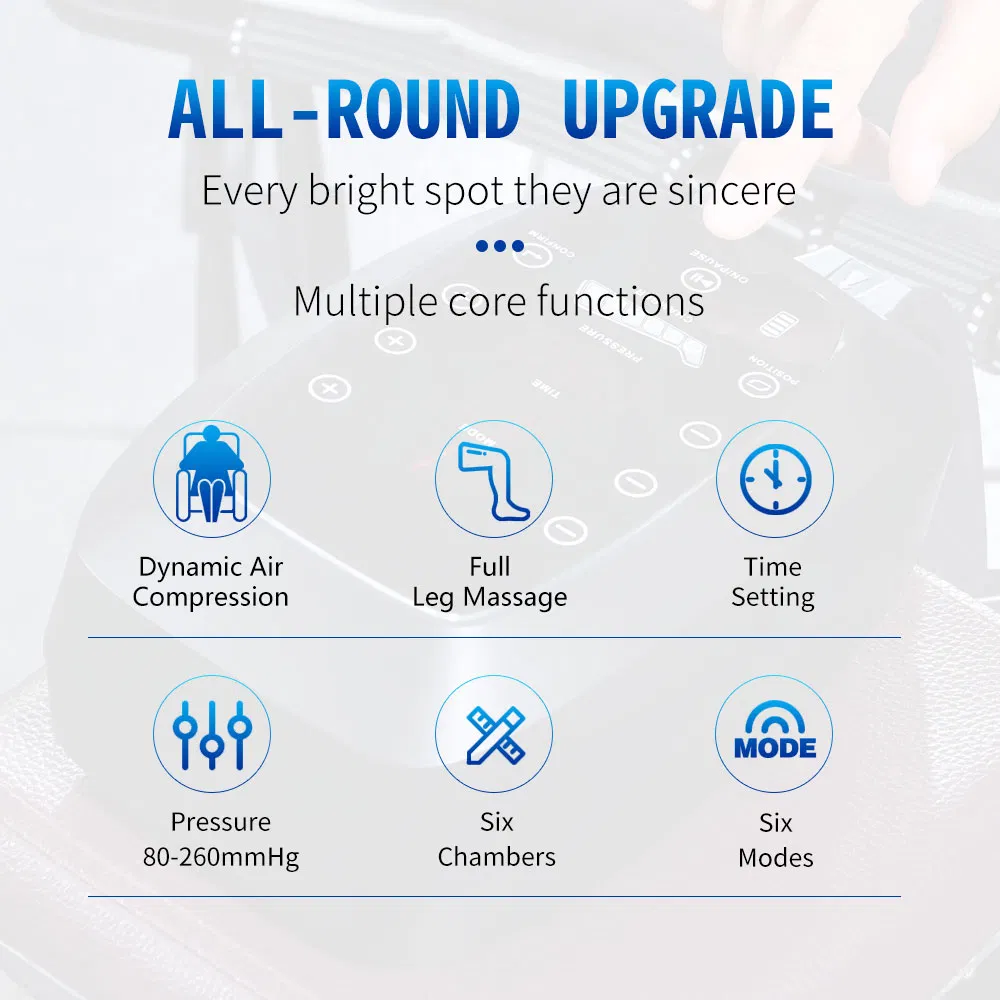 Rehabilitation Instrument Sport Injury Recovery Air Compression Pneumatic System Pressure Therapy Air Wave Massager Compression Boots