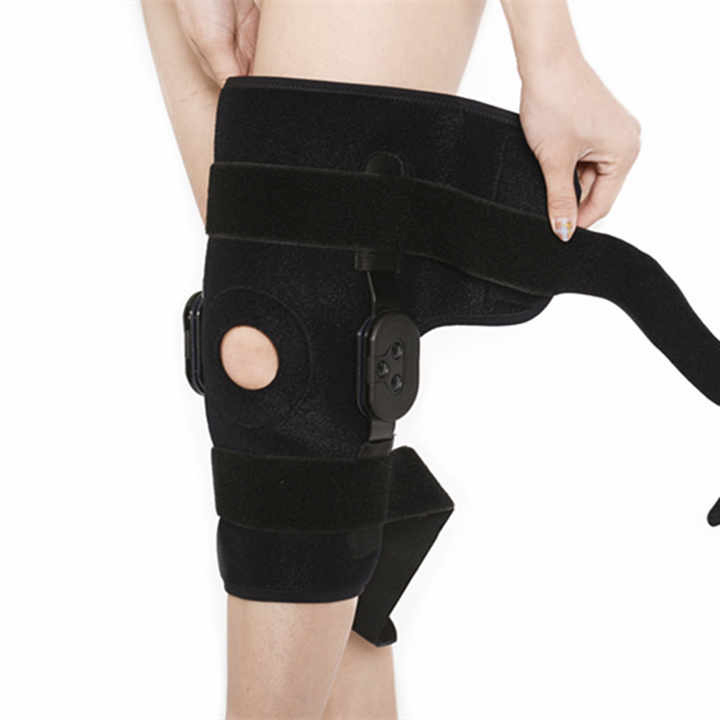 Orthopedic Adjustable Knee Brace with Hinges for Ligament Injury, Meniscus Lesion Rehabilitation and Protection