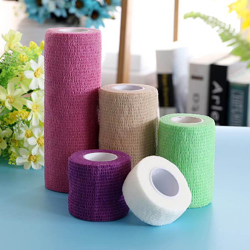 Non-Woven Waterproof Athletic Sports Tape Elastic Self-Adhesive Cohesive Bandage Wrap